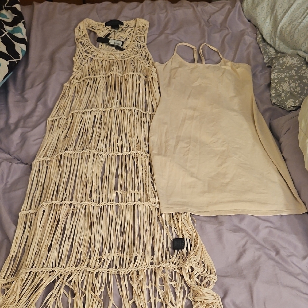 Kardashian Kollection Cream Maxi Dress